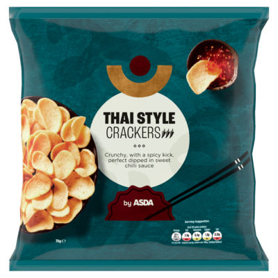 ASDA ASDA Thai Style Crackers Savoury Snacks 70g- Buy online at McGrocer
