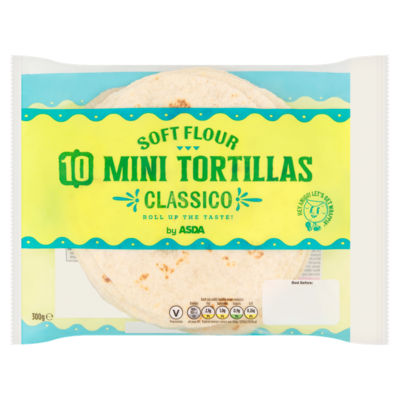 ASDA Classico mini wheat flour tortillas 300g pack - British product