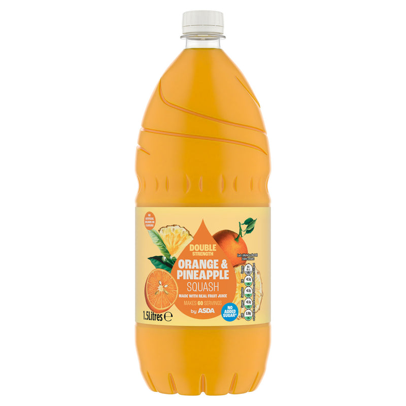 Asda Orange and Pineapple Squash 1.5 Litre bottle - British product