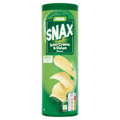 ASDA Snax sour cream and onion crisps 165g (British brand)