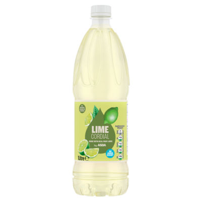 ASDA no added sugar lime cordial with sweeteners 1 litre - British product