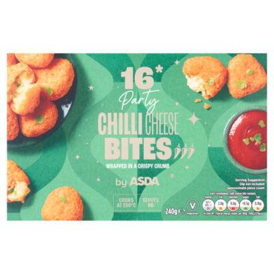 ASDA Party Chilli Cheese Bites 16 Piece Nibbles & Bites 240g