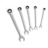 Hyper Tough ratchet combination spanner set 5 piece 8-17mm, imported from the UK