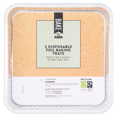 ASDA disposable foil baking trays pack of 2 - British product