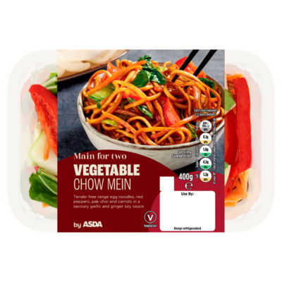 ASDA vegetable chow mein noodle meal 400g - British product