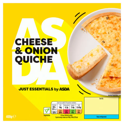 Quiche au fromage et aux oignons ASDA 400g