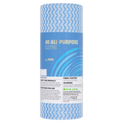 ASDA 40 All-Purpose Cleaning Cloths (British brand)