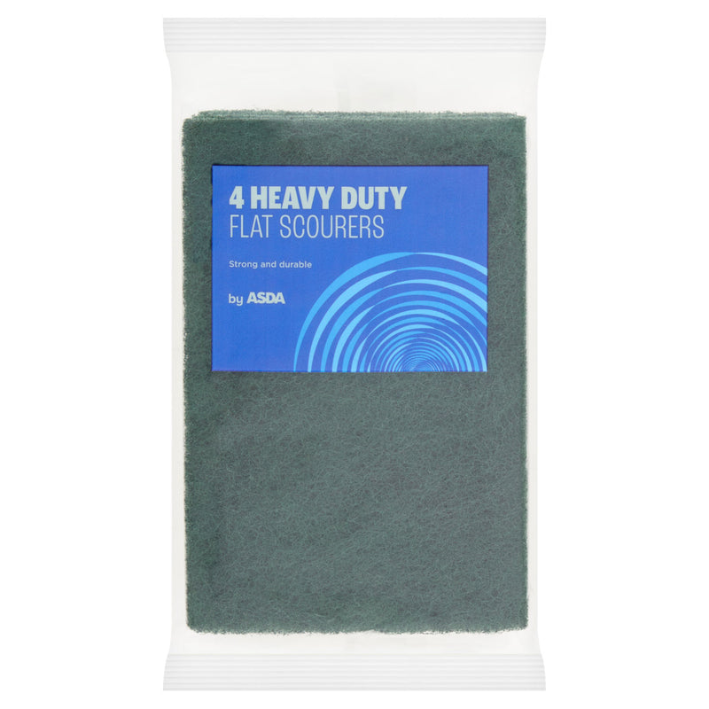 ASDA heavy duty flat scourers 4 pack - British product