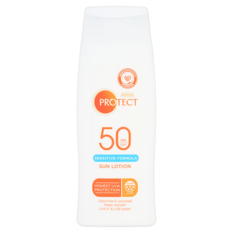 ASDA sensitive formula sun lotion SPF50 200ml, UK version