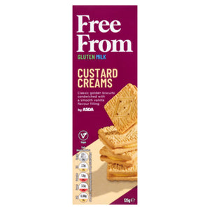 ASDA Free From Custard Creams Biscuits 125g