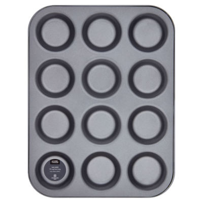 George Home non-stick grey bun tray 12 cup, UK version