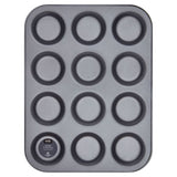 George Home non-stick grey bun tray 12 cup, UK version