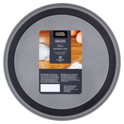 George Home Non-Stick Grey Sandwich Pan 20cm, UK version
