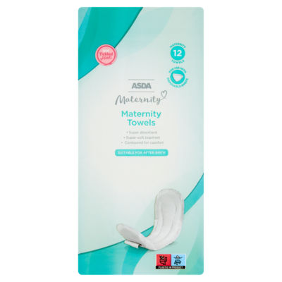 ASDA maternity towels 12 pack - British product