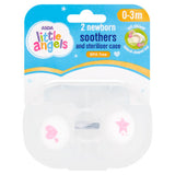 ASDA Little Angels newborn soothers with steriliser case 0-3 months, imported from the UK