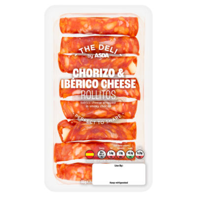 ASDA Iberico cheese and chorizo rollitos 88g - British product