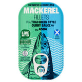 ASDA Mackerel Fillets in Thai Green Curry Sauce 125g can - British product