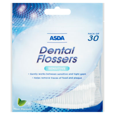 ASDA dental flossers sensitive mint flavour 30 pack - British product