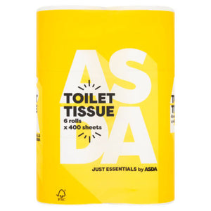 2-Ply Toilet Tissue 6 Rolls with FSC Certification and 400 Sheets per Roll