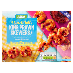 ASDA Søt chili kongerekespyd 4-pakning