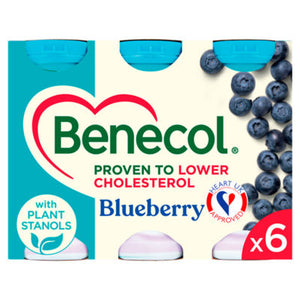 Benecol Blueberry Yogurt Drink with Plant Stanols 6 x 67.5g