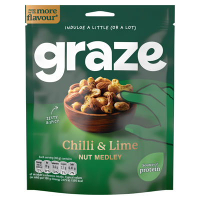 Graze Chilli & Lime Nut Medley 120g (British brand)