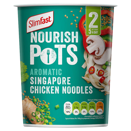 SlimFast Nourish Pots Aromatic Singapore Chicken Noodles 60g GOODS ASDA   