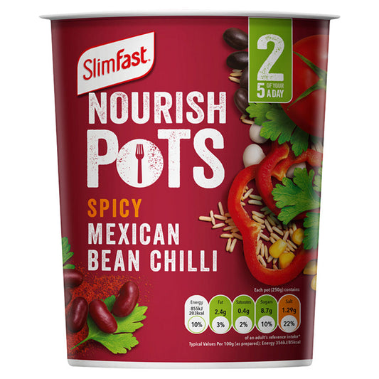 SlimFast Nourish Pots Spicy Mexican Bean Chilli 60g GOODS ASDA   
