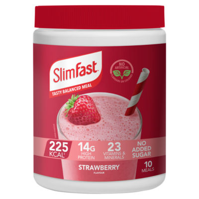 SlimFast strawberry meal replacement shake powder 365g (British brand)