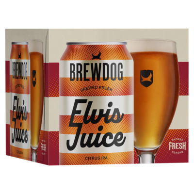 ASDA BrewDog Elvis Juice Citrus IPA Beer 4 x 330ml- Buy online at McGrocer