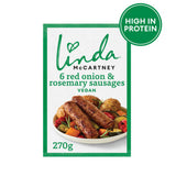 ASDA Linda McCartney 6 Vegan Red Onion Rosemary Sausages 270g- Buy online at McGrocer