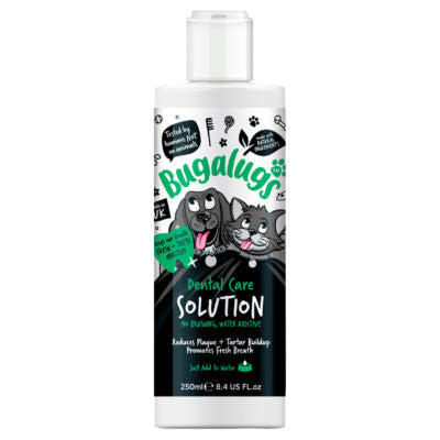 Bugalugs dental care solution water additive 250ml, imported from the UK