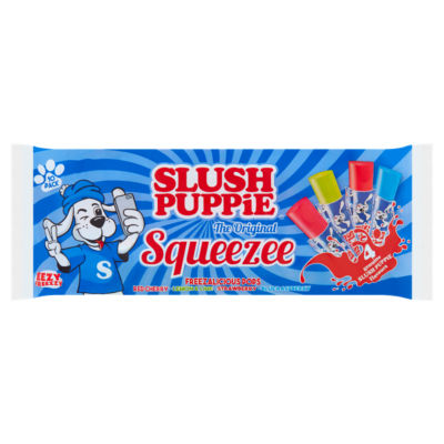 Slush Puppie fruit flavoured freezable pops 4 flavours 10 x 60ml (British brand)
