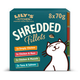 Lily's Kitchen shredded fillets wet cat food multipack 8 x 70g, UK version