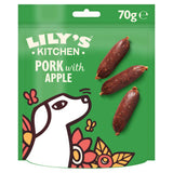 Lily's Kitchen pork with apple sausages dog treats 70g, UK version