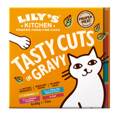 Lily's Kitchen Tasty Cuts wet cat food multipack 8x85g, UK version