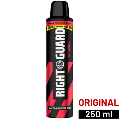 ASDA Right Guard Men 48h Original Antiperspirant Deodorant Spray 250ml- Buy online at McGrocer
