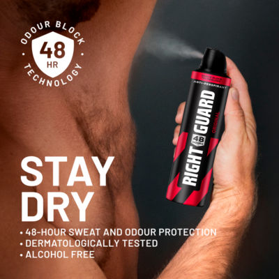 Right Guard Men 48h Original Antiperspirant Deodorant, 250ml