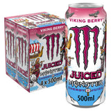 Monster Viking Berry energy drink 4 x 500ml cans - British product