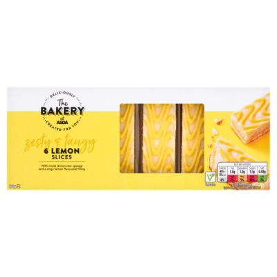 The BAKERY at ASDA lemon cake slices 160g, UK version