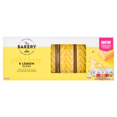 The BAKERY at ASDA lemon cake slices 160g, UK version