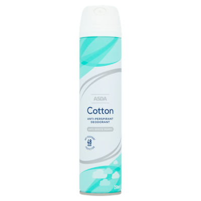 ASDA cotton anti-perspirant deodorant spray 250ml - British product