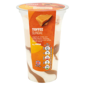 ASDA Toffee Sundae Mousse with Sponge Pieces 125g