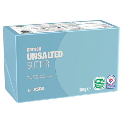 ASDA unsalted butter 500g - British product