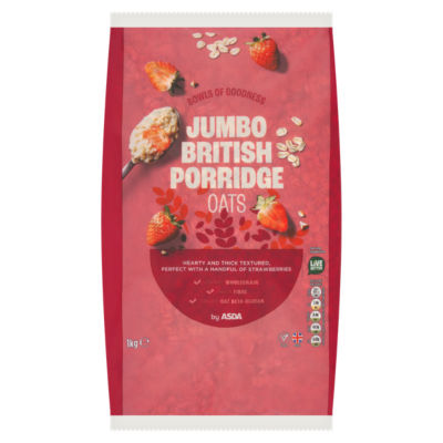 ASDA Jumbo British Porridge Oats 1kg - British product
