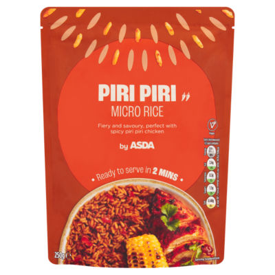 ASDA Piri Piri Microwave Rice 250g - British product