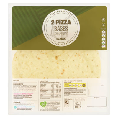 ASDA pizza bases Italian style 300g - British product