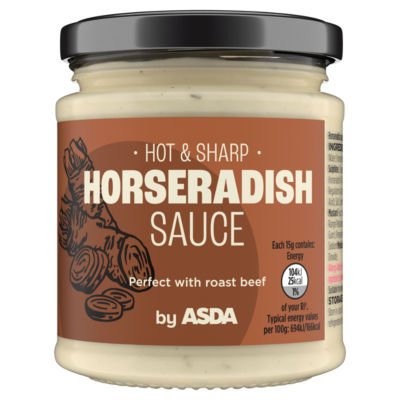 ASDA horseradish sauce 180g, UK version