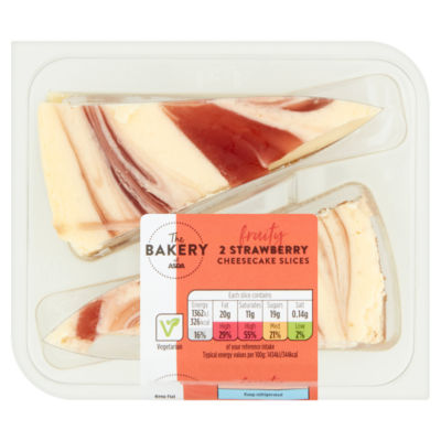 ASDA ASDA Jordbær Ostekakebiter 2x95g Kakestykker- Kjøp online på McGrocer