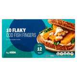 ASDA Flaky Cod Fish Fingers 10 Pieces 300g